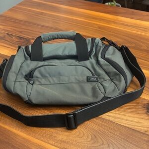 L.L. Bean Green Gray Small Travel Day Bag Duffle